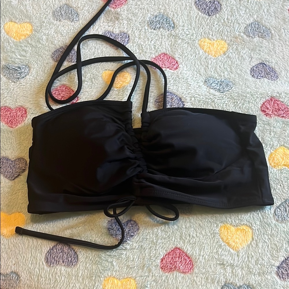 SHEIN Black Minimalist Bikini Swimwear